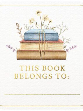 NEW 2 Packs 120 Pcs Ex Libris Bookplate Stickers by Mobiusea Book/Flower Design